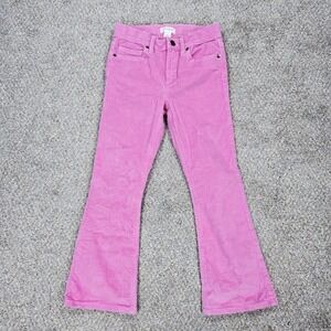 Crewcuts Girls Pink Corduroy Flare Pants Size 8 Adjustable Waist J. Crew